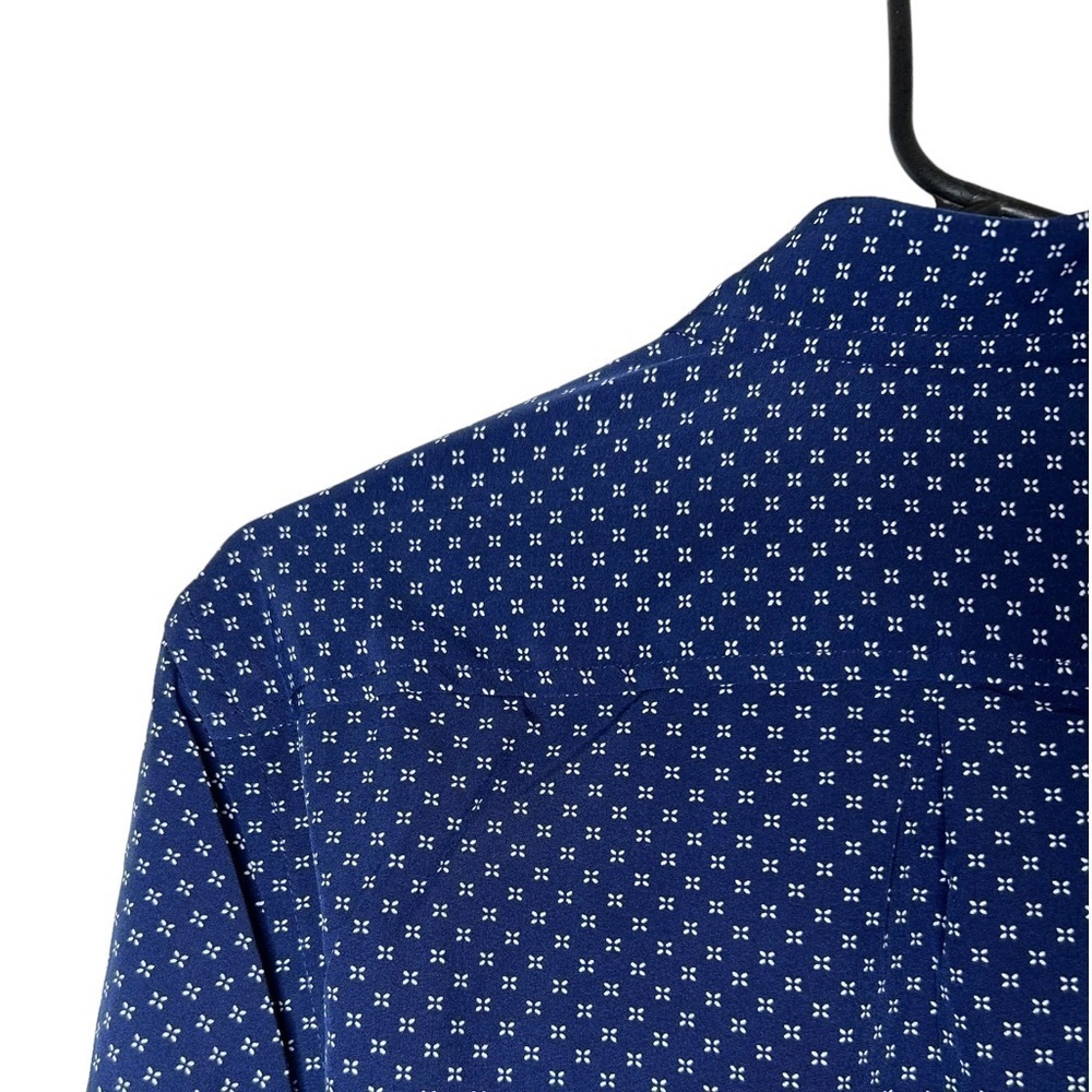 International Report Men’s Navy Stretch Long Sleeve Button Down Modern Fit Small - Picture 3 of 14